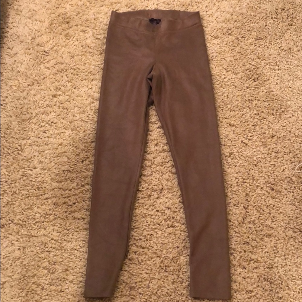 Hale bob brown leather leggings
